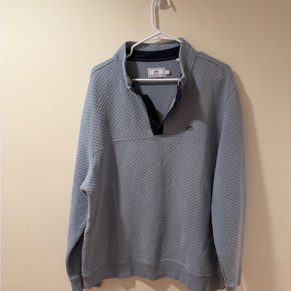 Southern Tide Men’s Blue Quilted Sweater